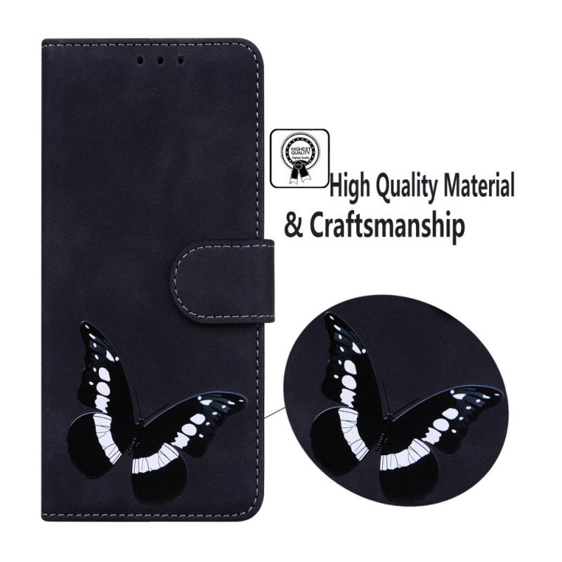 Capa De Couro Para Samsung Galaxy M53 5G Borboleta