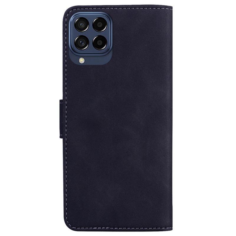 Capa De Couro Para Samsung Galaxy M53 5G Borboleta