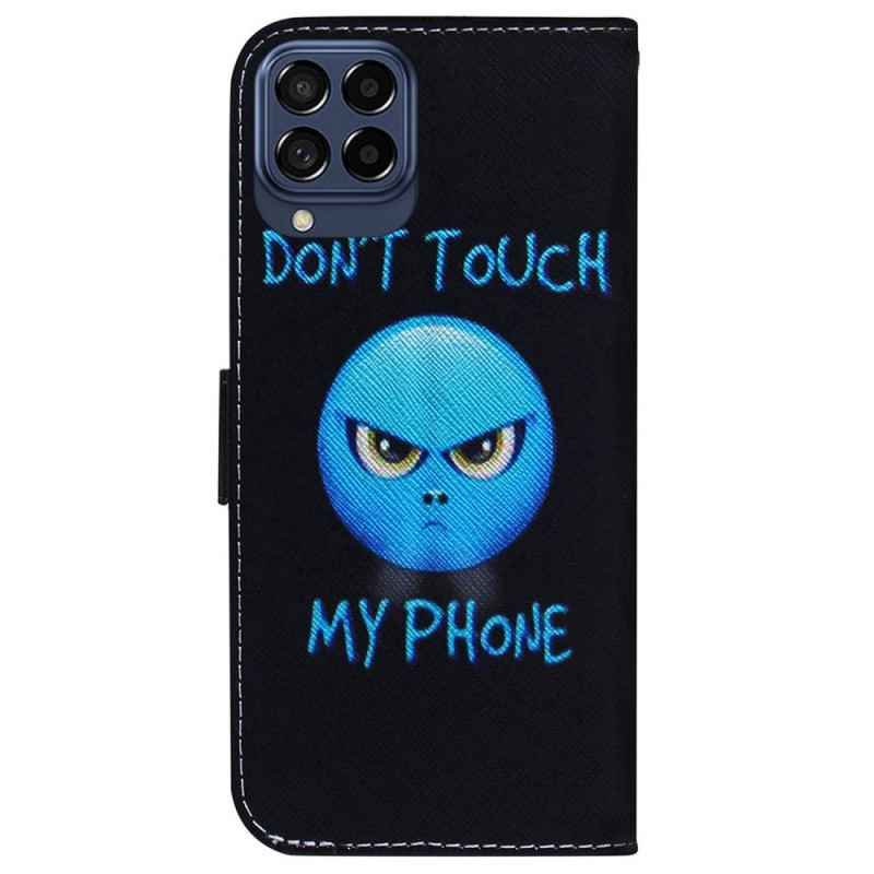 Capa De Couro Para Samsung Galaxy M53 5G Emoji Telefone