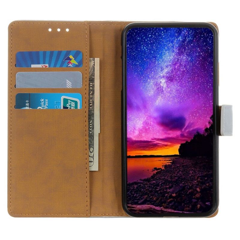 Capa De Couro Para Samsung Galaxy M53 5G Estilo De Couro