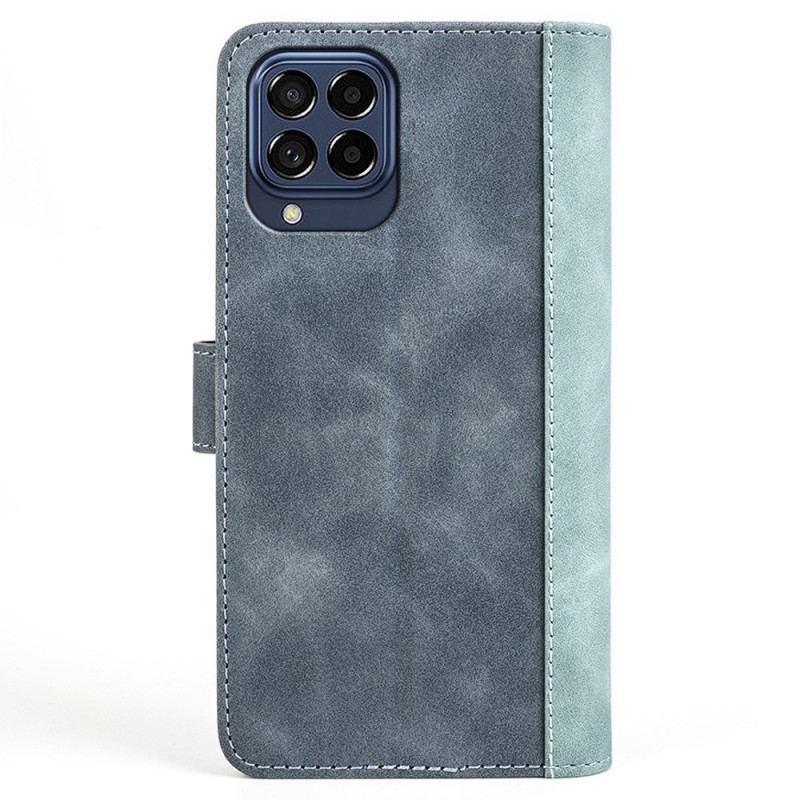 Capa De Couro Para Samsung Galaxy M53 5G Estilo De Couro Ondulado