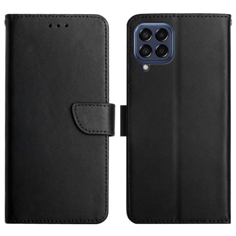 Capa De Couro Para Samsung Galaxy M53 5G Couro Napa Genuíno