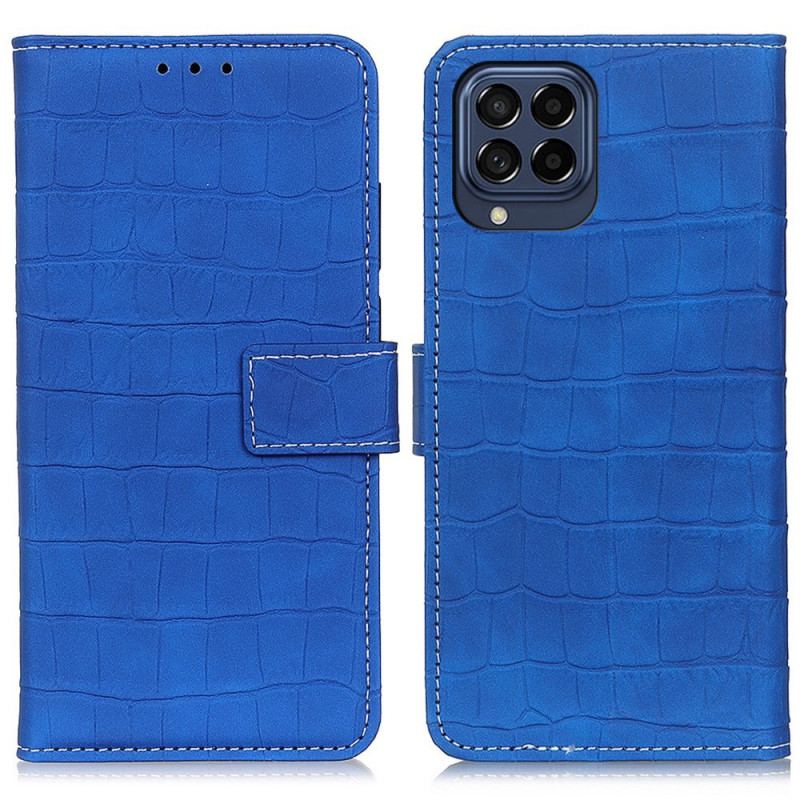 Capa De Couro Para Samsung Galaxy M53 5G Poder Do Crocodilo