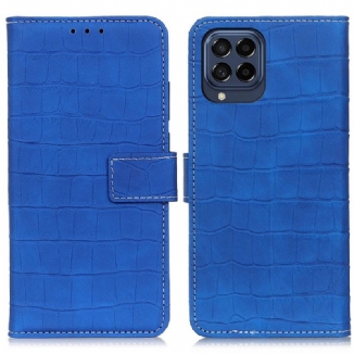 Capa De Couro Para Samsung Galaxy M53 5G Poder Do Crocodilo