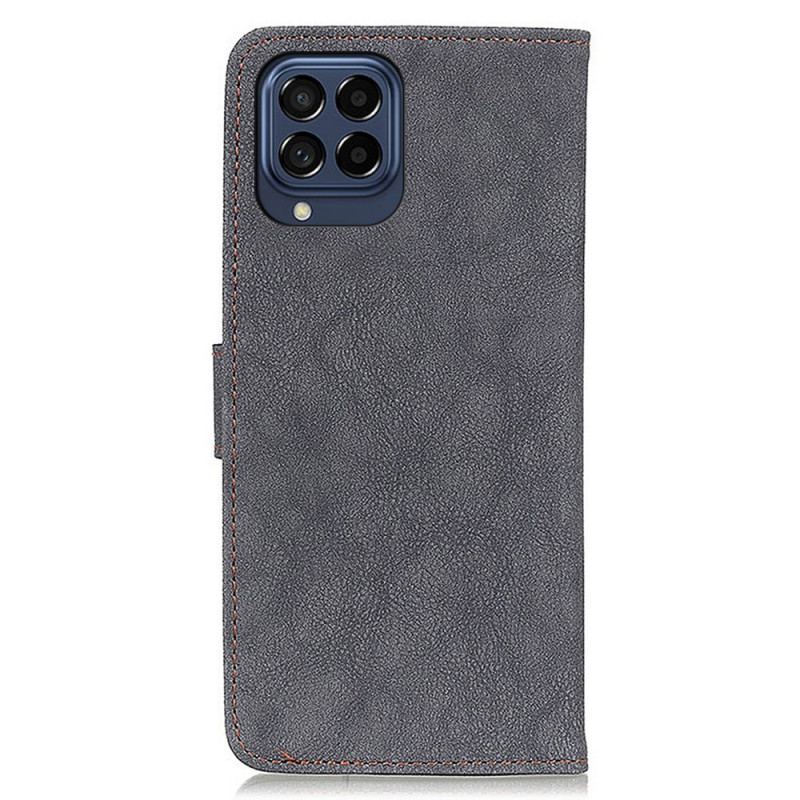 Capa De Couro Para Samsung Galaxy M53 5G Couro Rachado Khazneh