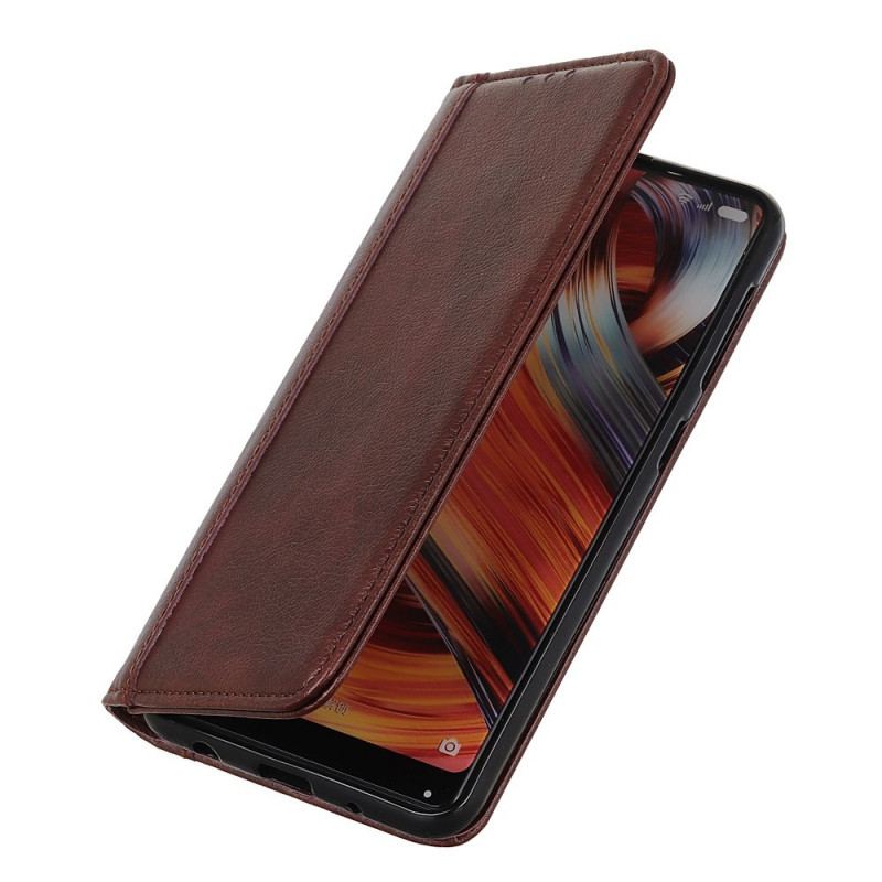 Capa Em Pele Para Samsung Galaxy M53 5G Couro Rachado De Lichia