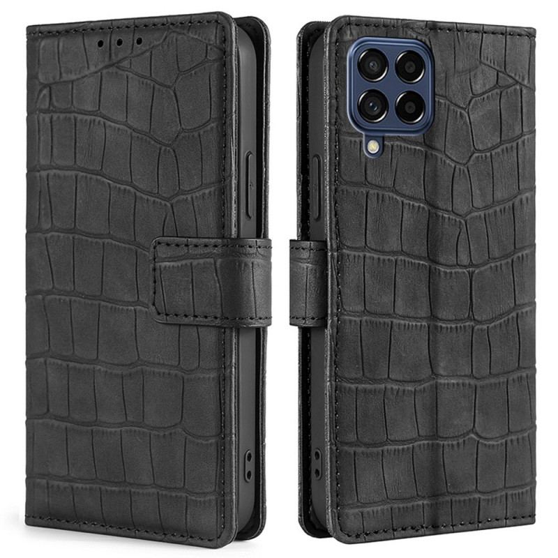 Capa Em Pele Para Samsung Galaxy M53 5G Estilo De Pele De Crocodilo