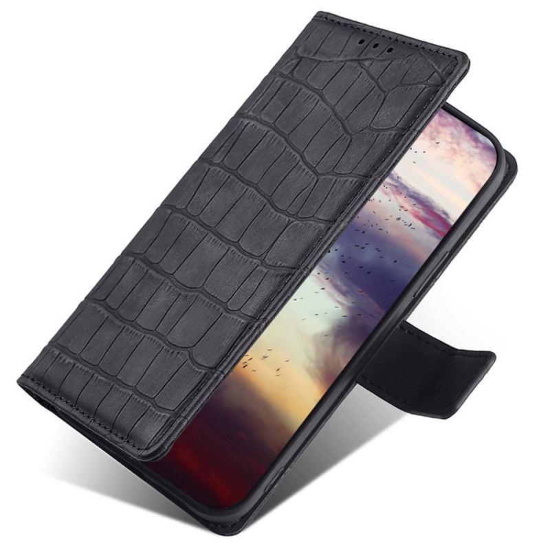 Capa Em Pele Para Samsung Galaxy M53 5G Estilo De Pele De Crocodilo