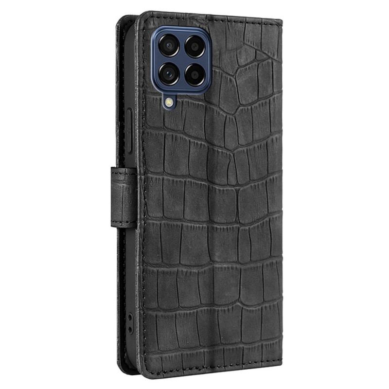 Capa Em Pele Para Samsung Galaxy M53 5G Estilo De Pele De Crocodilo