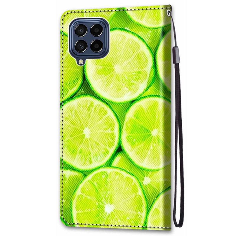 Capa Em Pele Para Samsung Galaxy M53 5G Limão