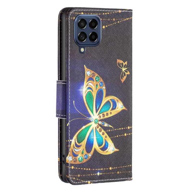 Capa Flip Para Samsung Galaxy M53 5G Borboleta Real