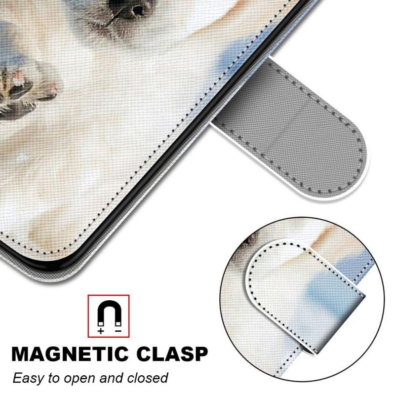 Capa Flip Para Samsung Galaxy M53 5G De Cordão Cachorro Tanga