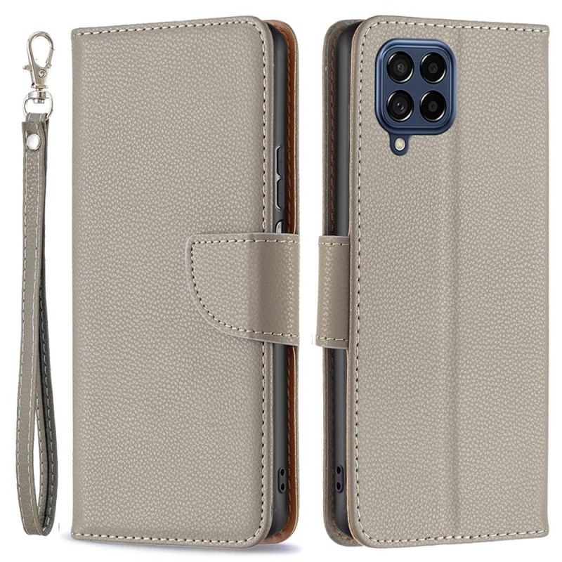 Capa Flip Para Samsung Galaxy M53 5G De Cordão Fecho Alça Oblíqua