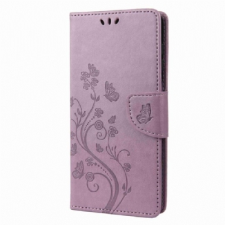 Capa Flip Para Samsung Galaxy M53 5G De Cordão Flores De Alça