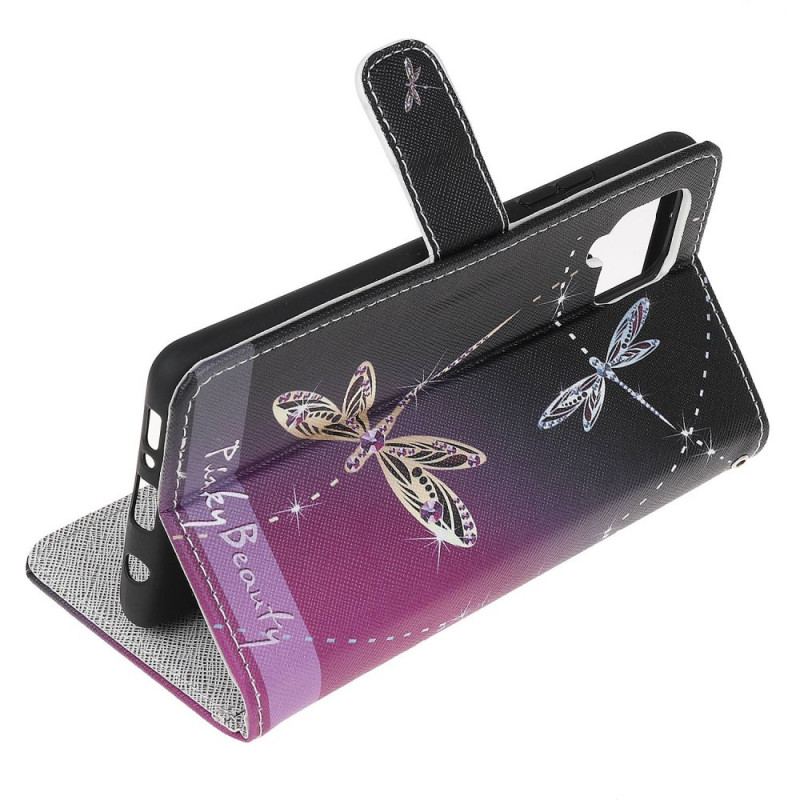 Capa Flip Para Samsung Galaxy M53 5G De Cordão Libélulas Strappy