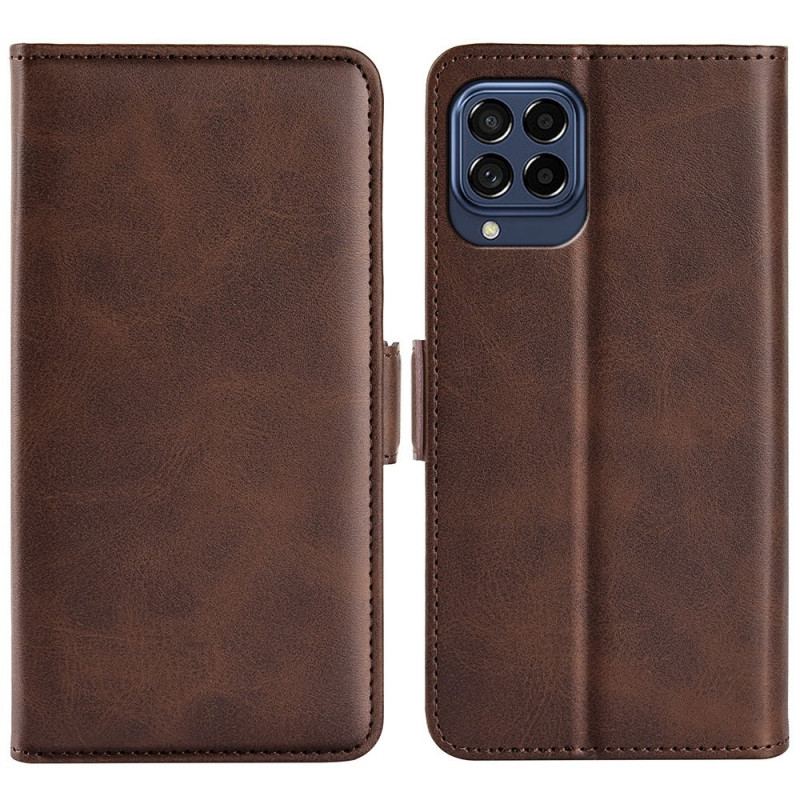 Capa Flip Para Samsung Galaxy M53 5G De Couro Aba Dupla