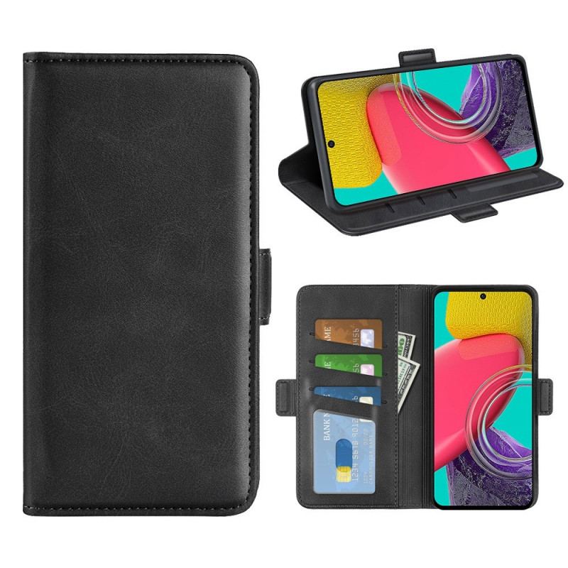 Capa Flip Para Samsung Galaxy M53 5G De Couro Aba Dupla