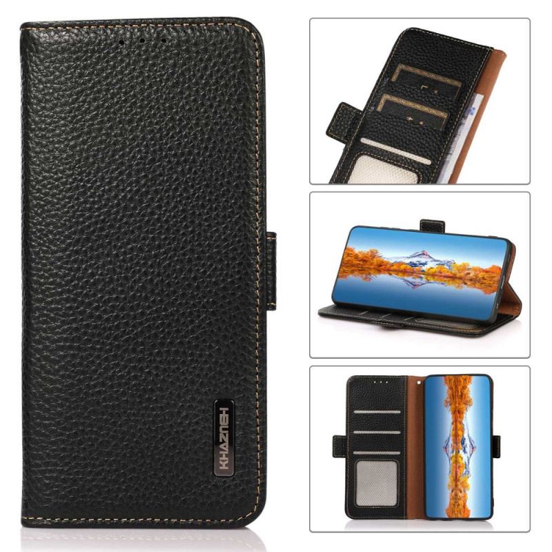 Capa Flip Para Samsung Galaxy M53 5G Couro De Lichia Khazneh Rfid