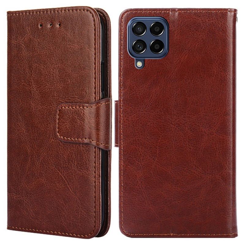 Capa Flip Para Samsung Galaxy M53 5G Efeito Couro Vintage