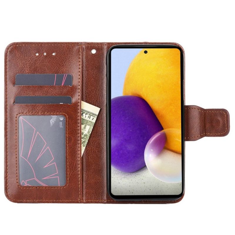 Capa Flip Para Samsung Galaxy M53 5G Efeito Couro Vintage