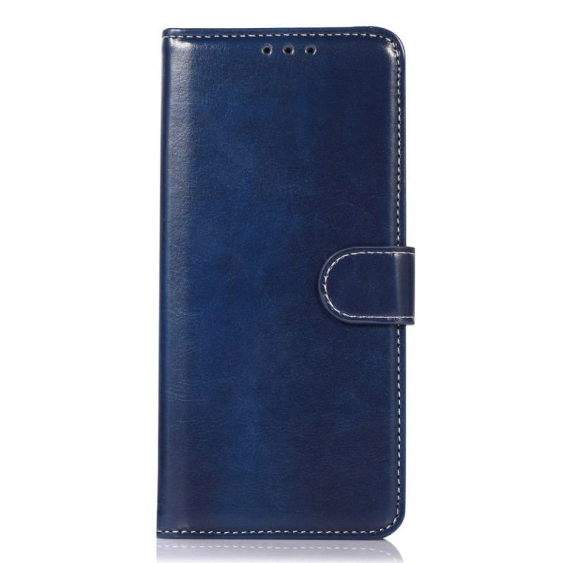 Capa Flip Para Samsung Galaxy M53 5G Estilo De Couro E Costuras