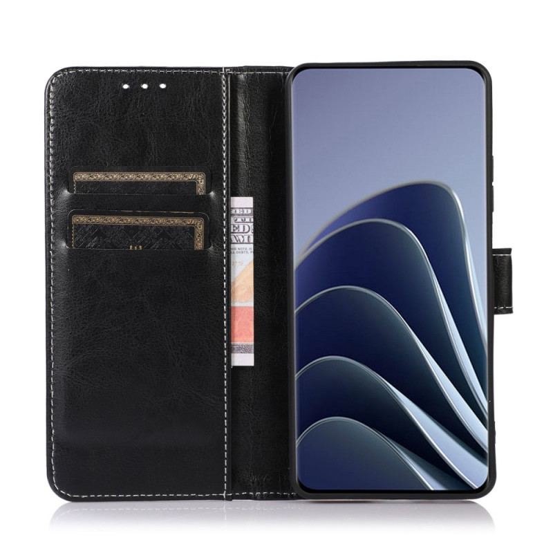 Capa Flip Para Samsung Galaxy M53 5G Estilo De Couro E Costuras