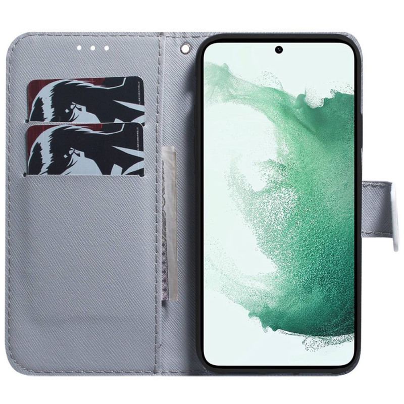 Capa Flip Para Samsung Galaxy M53 5G Tigre Branco