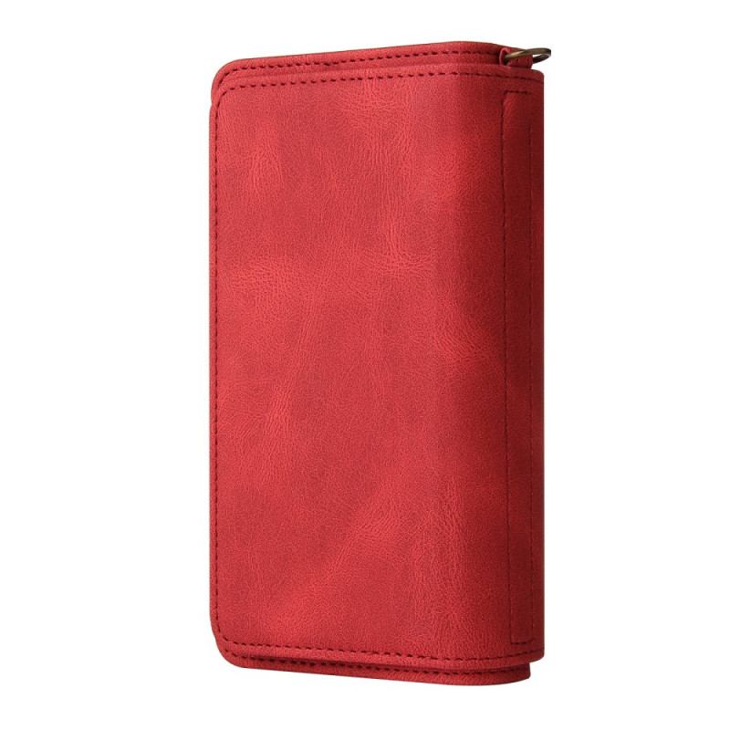 Capa Flip Para Samsung Galaxy M53 5G Titular De Cartão Multifuncional Para 10