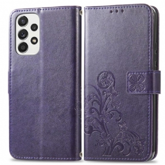 Capa Flip Para Samsung Galaxy M53 5G Trevo-de-quatro-folhas