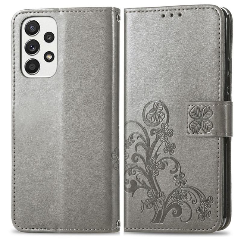 Capa Flip Para Samsung Galaxy M53 5G Trevo-de-quatro-folhas