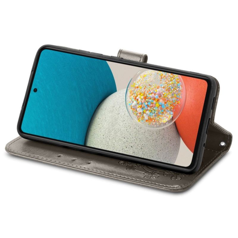 Capa Flip Para Samsung Galaxy M53 5G Trevo-de-quatro-folhas