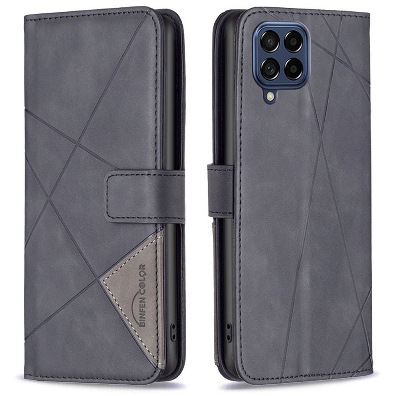 Capa Flip Para Samsung Galaxy M53 5G Triângulos De Cores Binfen