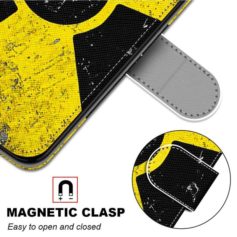 Capa Folio Para Samsung Galaxy M53 5G Amarelo E Preto