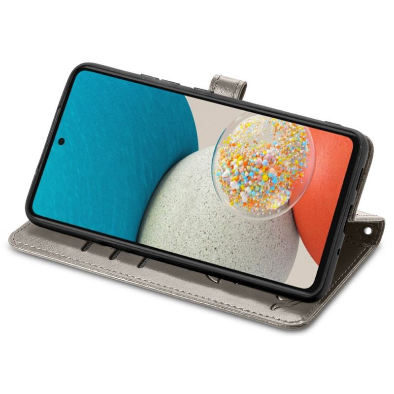 Capa Folio Para Samsung Galaxy M53 5G Animais Animados