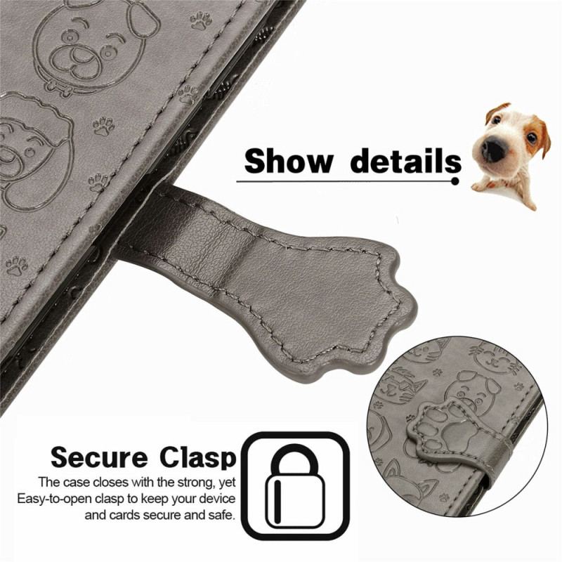 Capa Folio Para Samsung Galaxy M53 5G Animais Animados