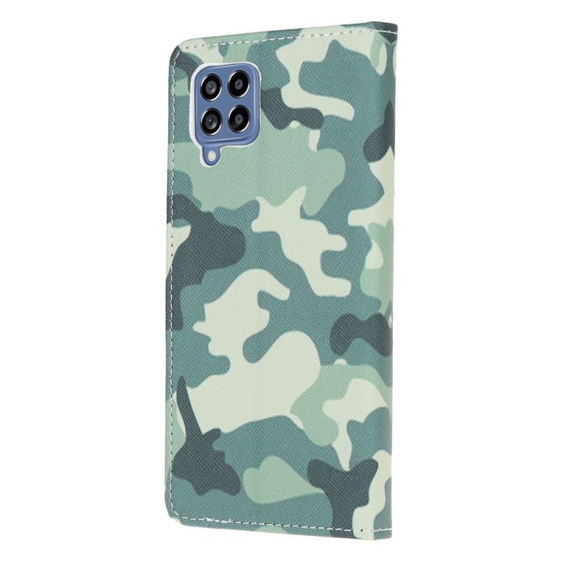 Capa Folio Para Samsung Galaxy M53 5G Camuflagem Militar