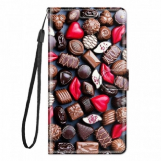 Capa Folio Para Samsung Galaxy M53 5G Chocolates