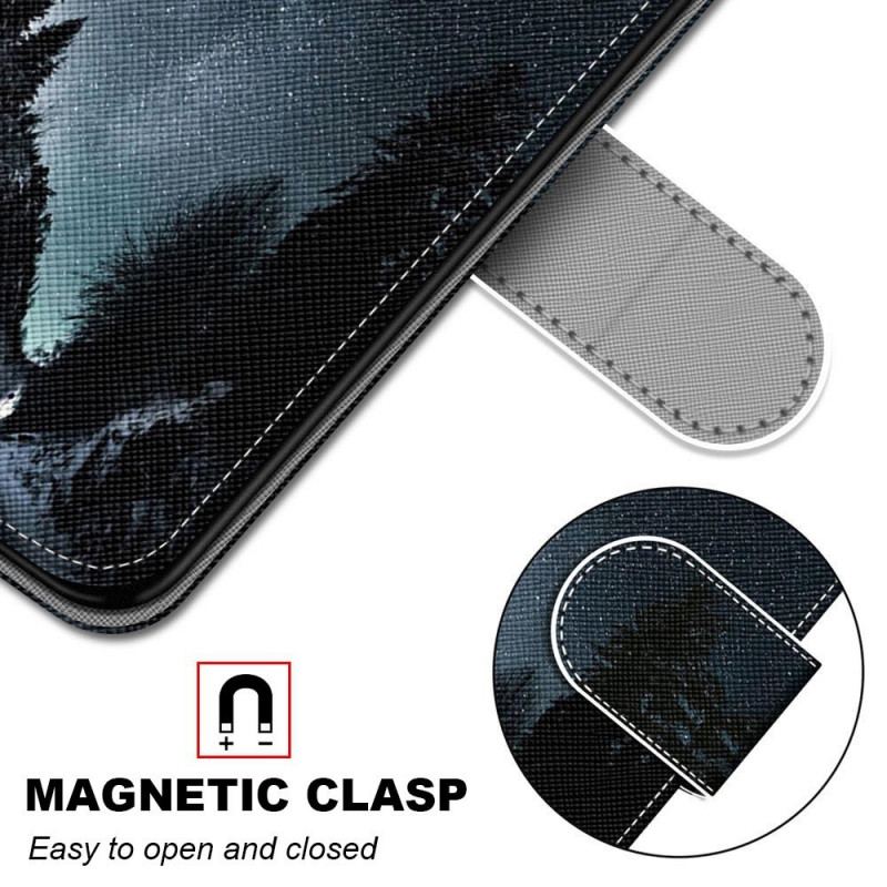 Capa Folio Para Samsung Galaxy M53 5G De Cordão Lanyard Paisagem