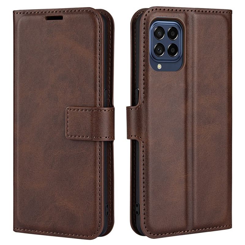 Capa Folio Para Samsung Galaxy M53 5G Efeito De Couro Extremo Fino