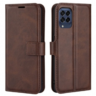 Capa Folio Para Samsung Galaxy M53 5G Efeito De Couro Extremo Fino