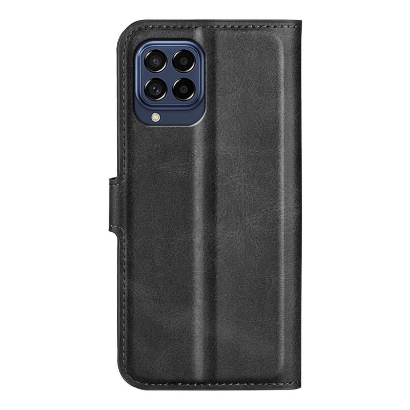 Capa Folio Para Samsung Galaxy M53 5G Efeito De Couro Extremo Fino