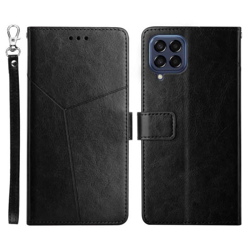 Capa Folio Para Samsung Galaxy M53 5G Estilo Couro Y Design