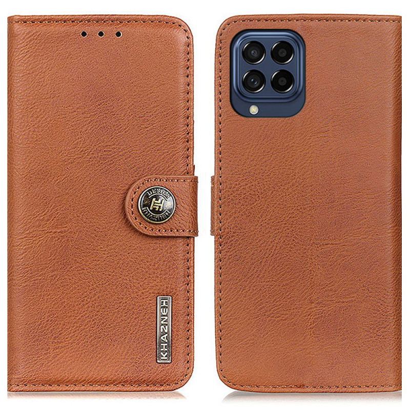 Capa Folio Para Samsung Galaxy M53 5G Imitação De Couro Khazneh