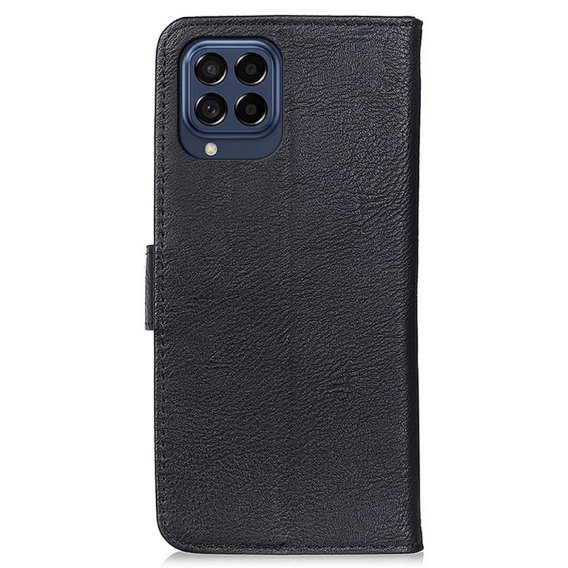 Capa Folio Para Samsung Galaxy M53 5G Imitação De Couro Khazneh