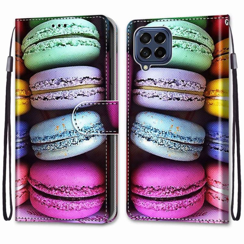 Capa Folio Para Samsung Galaxy M53 5G Macarons