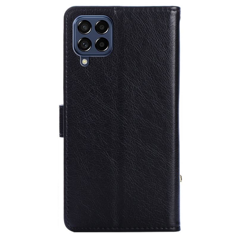 Capa Folio Para Samsung Galaxy M53 5G Porta-moedas Frontal E Cordão