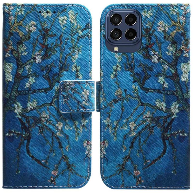 Capa Folio Para Samsung Galaxy M53 5G Ramos Floridos