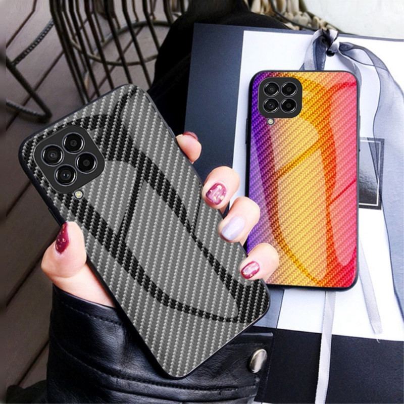 Capa Para Samsung Galaxy M53 5G Vidro Temperado De Fibra De Carbono