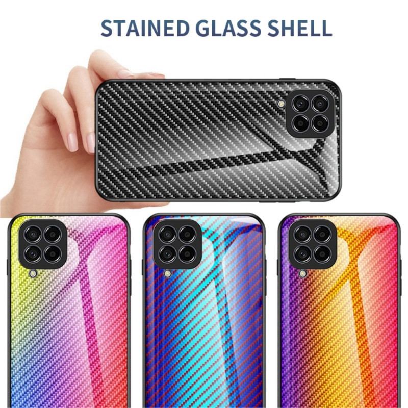 Capa Para Samsung Galaxy M53 5G Vidro Temperado De Fibra De Carbono