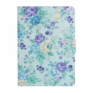 Capa De Couro Para iPad 10.2" (2020) (2019) Flores